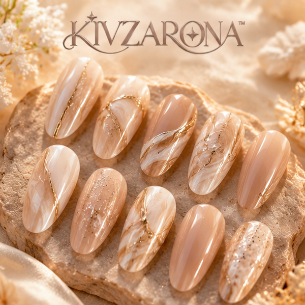 Sandstone Nude Wave Nails