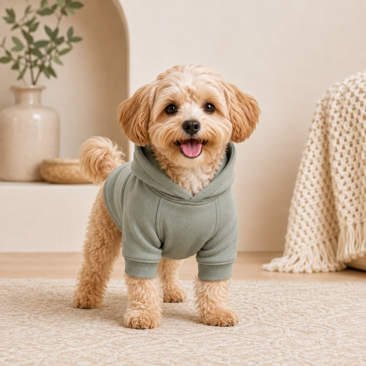 KIVZARONA™ Studio Essential Pet Hoodie | Minimalist Dog Puppy Sweatshirt