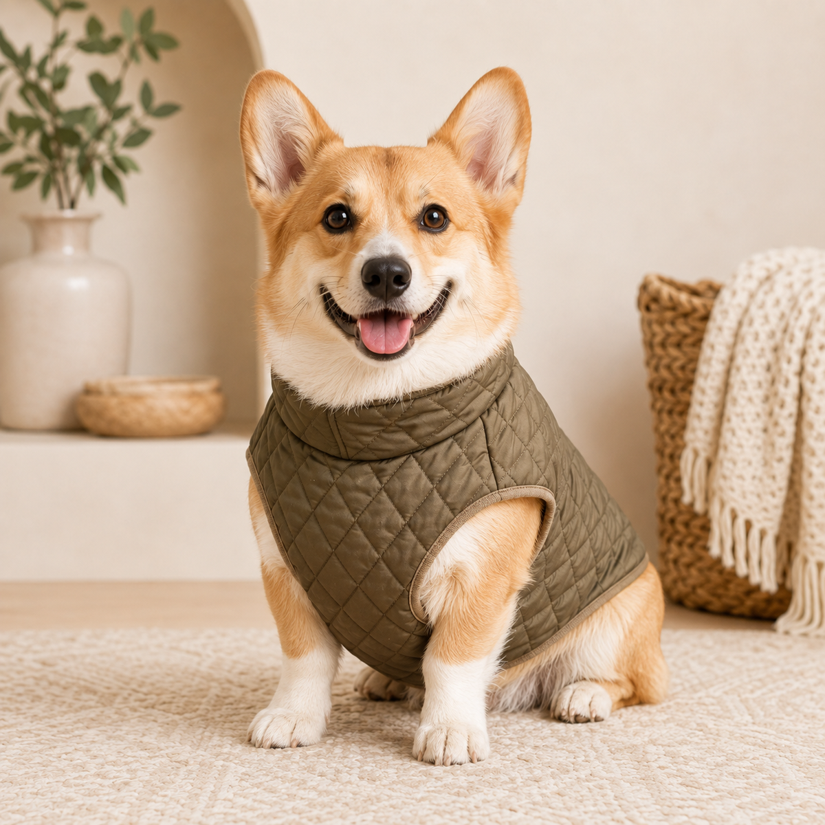 KIVZARONA™ Nomad Quilted Dog Jacket | Lightweight Fall Pet Vest Coat