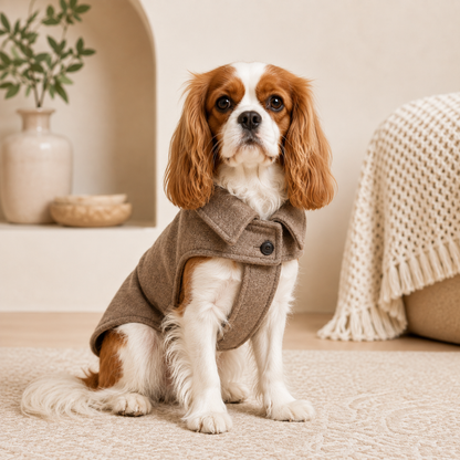 KIVZARONA™ Atelier Wool-Look Dog Overcoat | Premium Tailored Winter Pet Coat