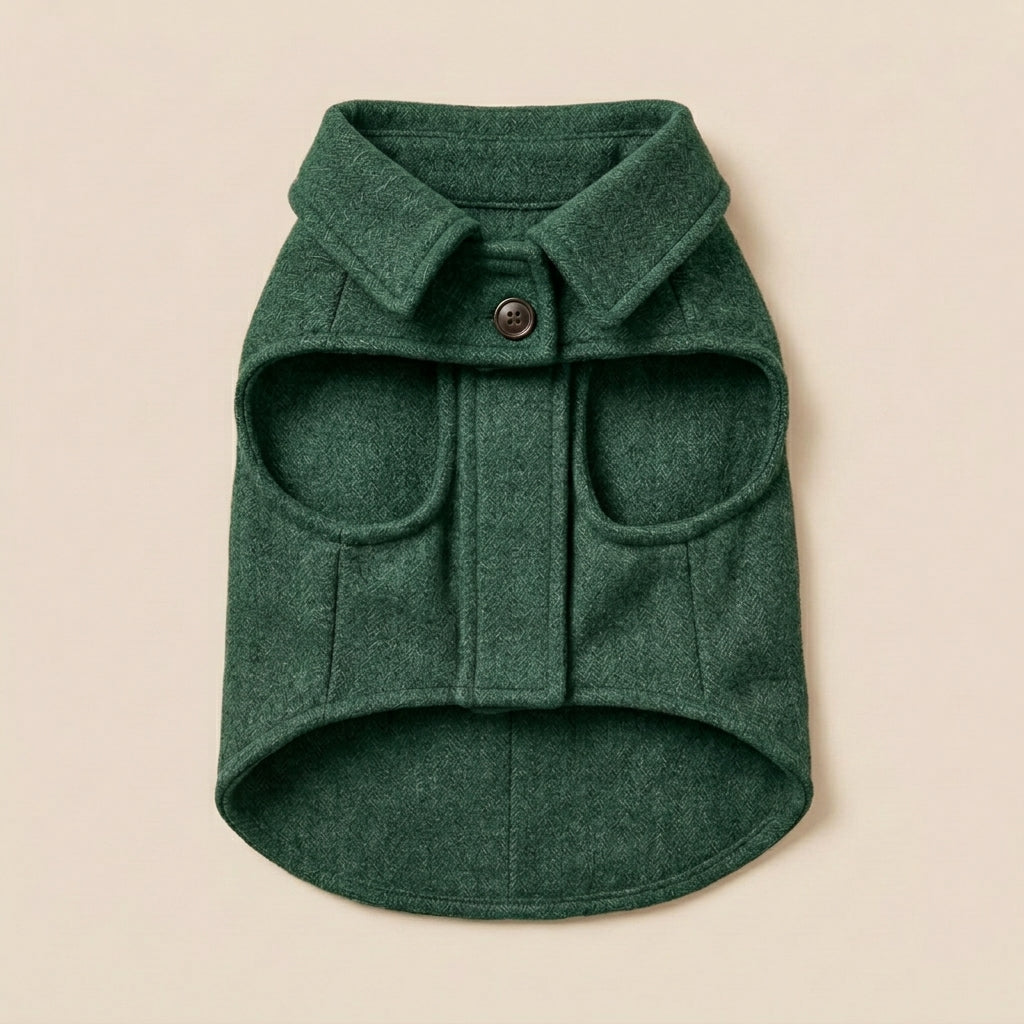 KIVZARONA™ Atelier Wool-Look Dog Overcoat | Premium Tailored Winter Pet Coat