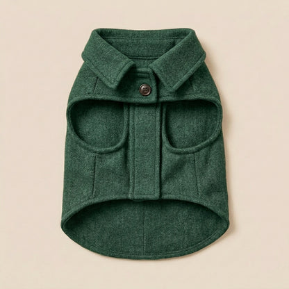 KIVZARONA™ Atelier Wool-Look Dog Overcoat | Premium Tailored Winter Pet Coat