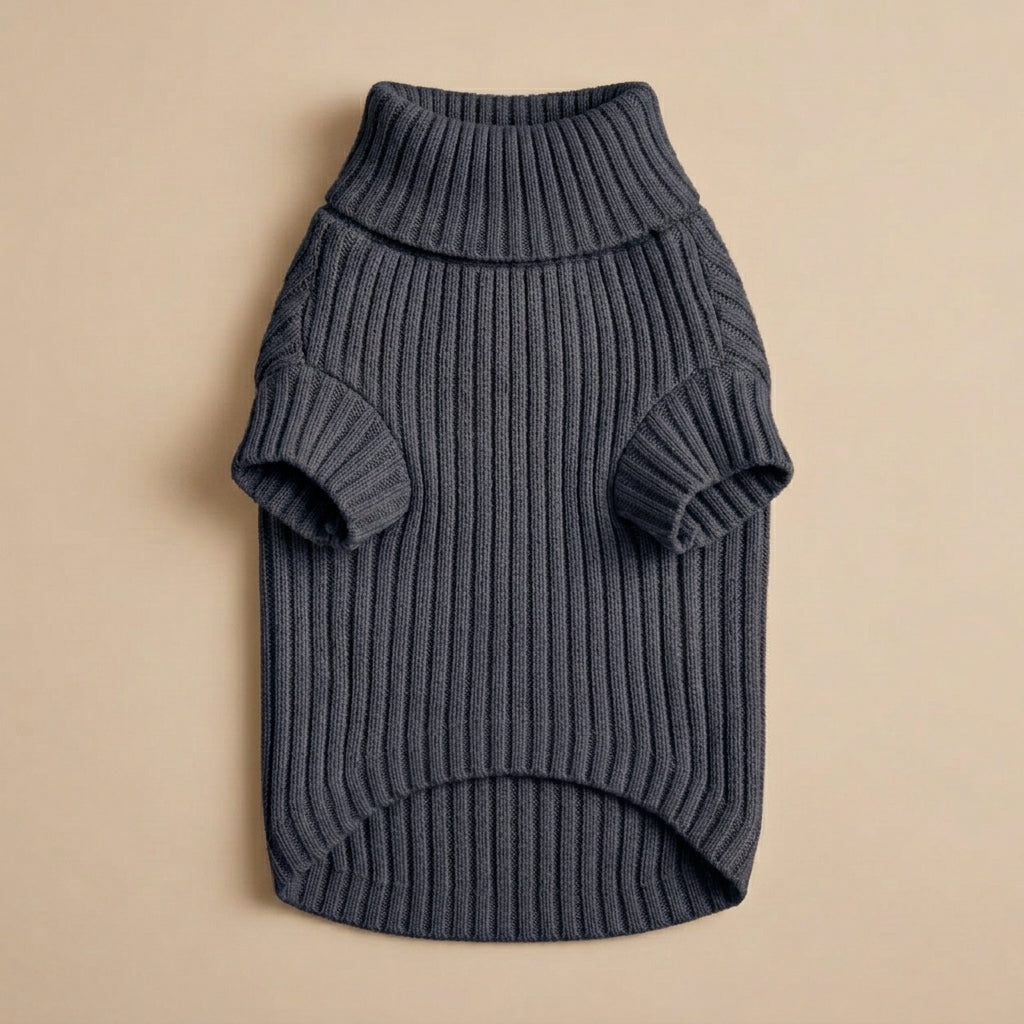 KIVZARONA™ CloudSoft Ribbed Dog Sweater | Cozy Stretch Knit Pet Pullover
