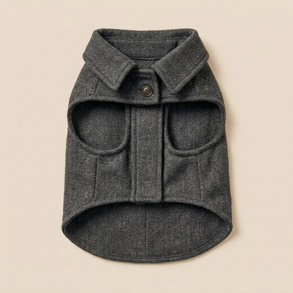 KIVZARONA™ Atelier Wool-Look Dog Overcoat | Premium Tailored Winter Pet Coat
