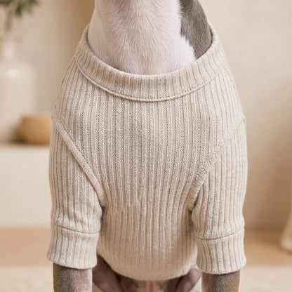KIVZARONA™ Everyday Ribbed Pet Bodysuit | Stretch Dog Cat Pajamas