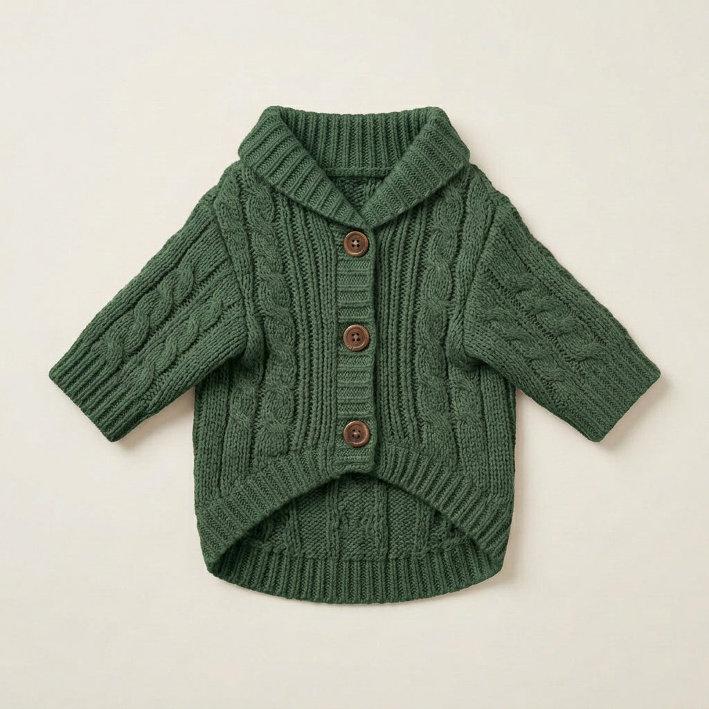 KIVZARONA™ Sunday Soft Pet Cardigan | Minimal Knit Dog Puppy Sweater