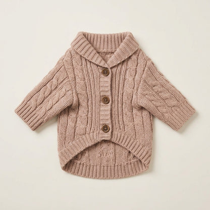KIVZARONA™ Sunday Soft Pet Cardigan | Minimal Knit Dog Puppy Sweater
