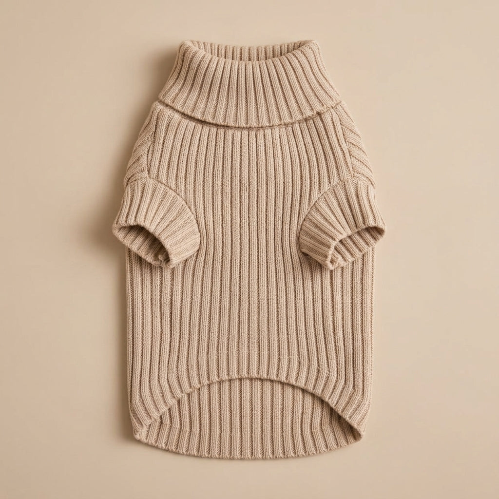 KIVZARONA™ CloudSoft Ribbed Dog Sweater | Cozy Stretch Knit Pet Pullover