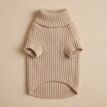 KIVZARONA™ CloudSoft Ribbed Dog Sweater | Cozy Stretch Knit Pet Pullover