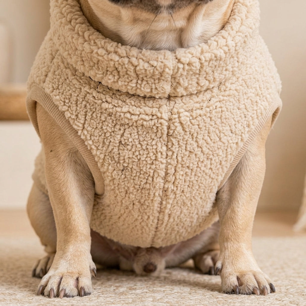 KIVZARONA™ Teddy Lounge Fleece Pet Vest | Soft Sherpa Dog & Cat Jacket