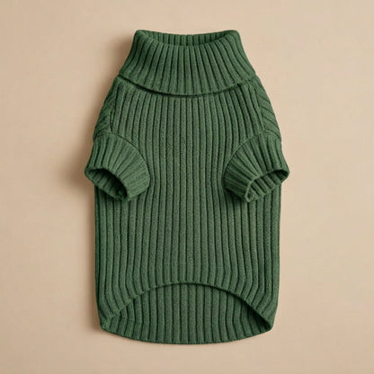 KIVZARONA™ CloudSoft Ribbed Dog Sweater | Cozy Stretch Knit Pet Pullover